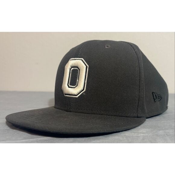 Ohio State Buckeyes New Era Hat 59Fifty Size 8 Gray 5950 OSU O Logo Fitted Cap - Picture 1 of 7